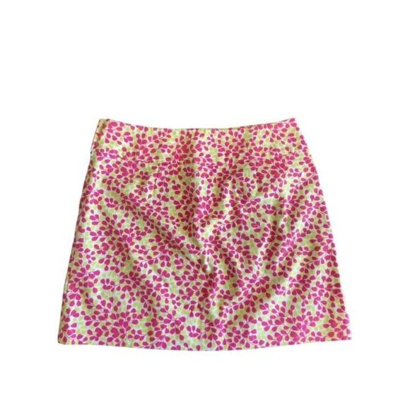 J. Crew Mini Skirt Hot Pink and Lime (Size 4) - Picture 2 of 5